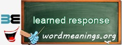 WordMeaning blackboard for learned response